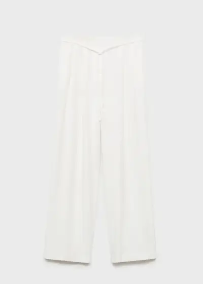 Mango, Lyocell Suit Pants With Bow Belt