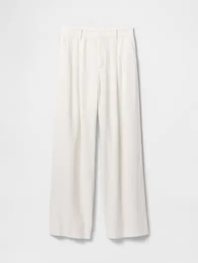 365 High Rise Linen-Blend Trousers