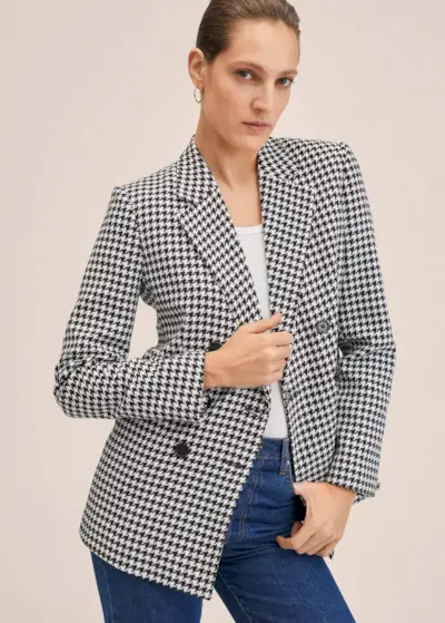 Mango + Houndstooth Suit Blazer - Women | Mango Usa