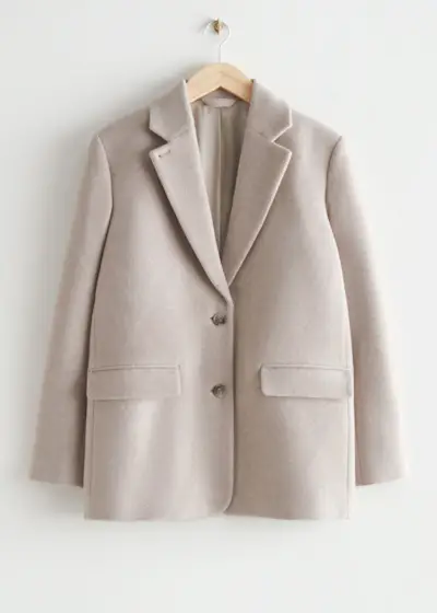 & Other Stories + Oversized Wool Blazer