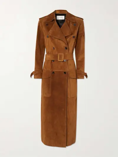Suede Trench Coat
