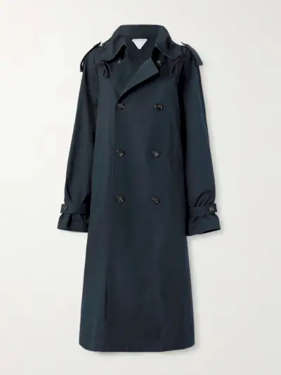 Belted Wool-Gabardine Trench Coat