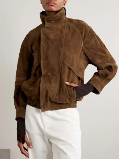 Ariste Oversized Paneled Suede Jacket