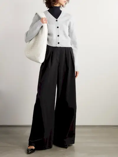 THEORY, Cropped knitted cardigan