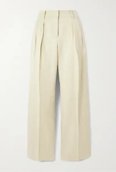 An image of The Frankie Shop trousers, a staple of preppy fashion.