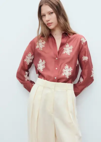 Printed Flowy Shirt