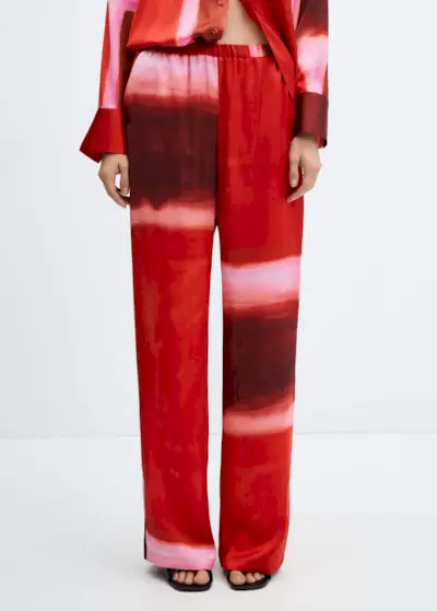 Mango + Tie-Dye Satin Pants