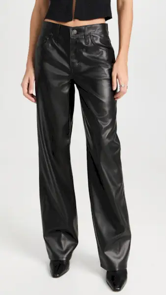 Levi's + Faux Leather Baggy Dad Pants