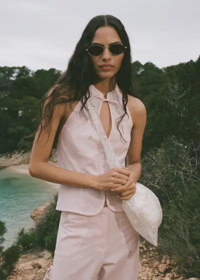 MANGO, Halter Top With Bow Opening - Women | Mango United Kingdom