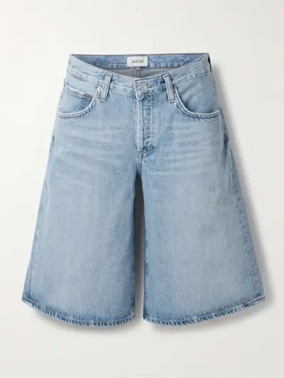 Baggy V-Waist Denim Shorts