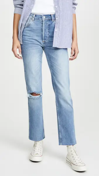 Boyish + The Dempsey High-Rise Comfort Stretch Straight Leg Jeans