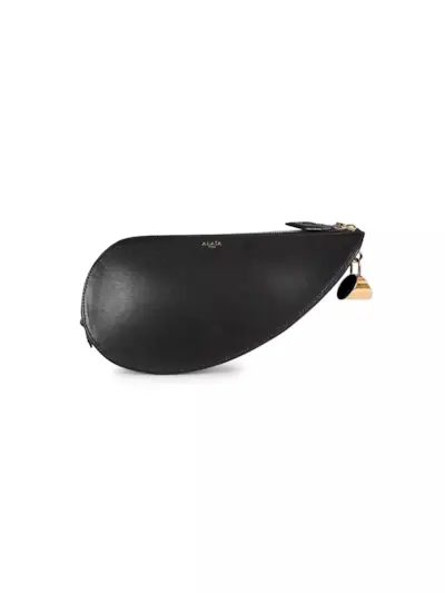 Le Demi-Coeur Leather Clutch
