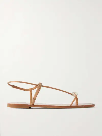 Lara Embellished Leather Sandals