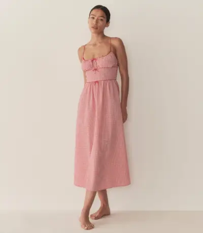 Belline Dress -- Rouge La Maddalena Gingham