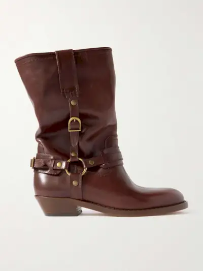 Heiko Buckled Leather Boots