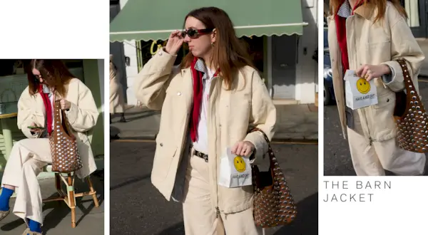 MANGO, Tweed Jacket With Striped Collar