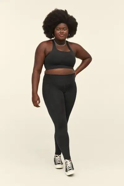 Girlfriend Collective + Black High-Rise Pocket Legging