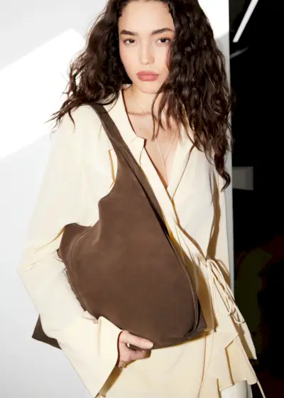 Large Suede Tote Bag