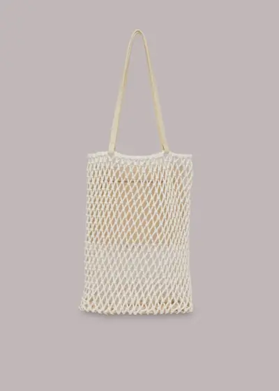 White Chaya Crochet Tote Bag