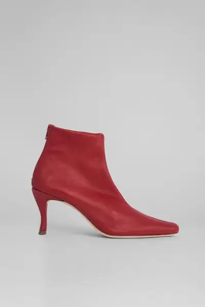 By Far + Stevie 22 Red Stretch Leather Boot