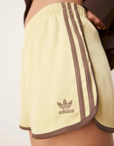 Adidas Originals Three Stripe Sprinter Shorts in Yellow
