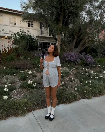 An image of wearing a 2025 short trend.