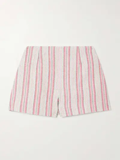 Luda Striped Linen and Cotton-Blend Shorts