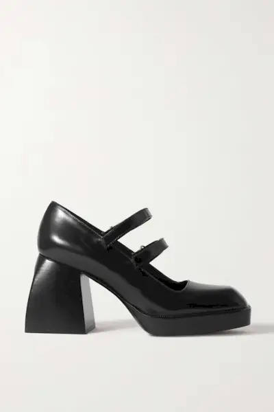 black platform mary janes