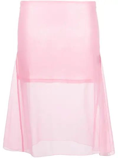 Silk Midi Skirt