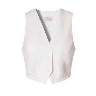 Aggi + Uma Aesthetic White Vest
