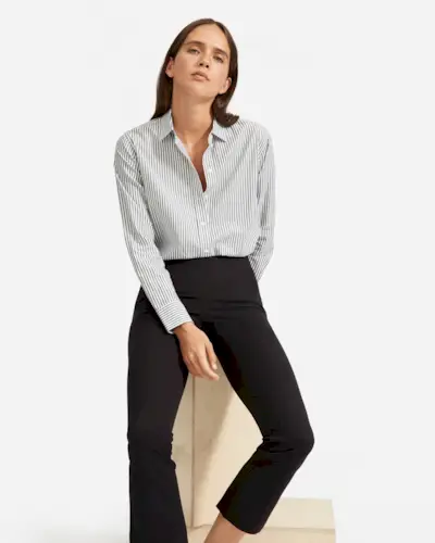 white poplin shirt