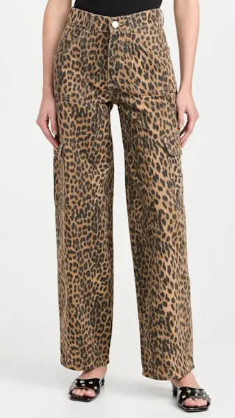 Damson Madder Leopard Cargo Trousers
