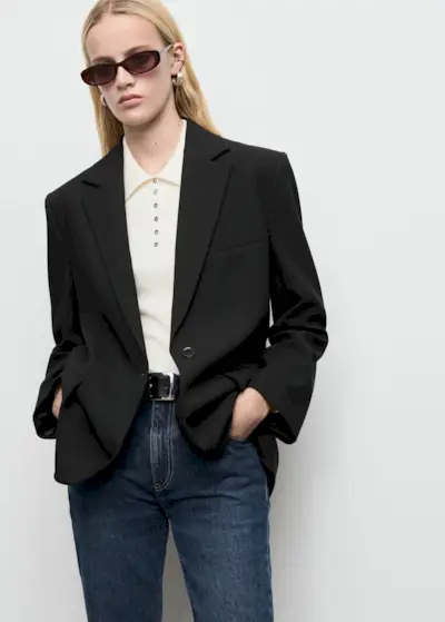 Straight Blazer With Flap Pockets - Women | Mango Usa