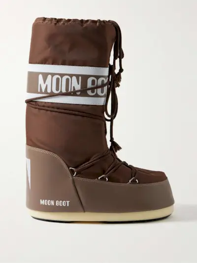 Icon Shell and Faux Leather Snow Boots