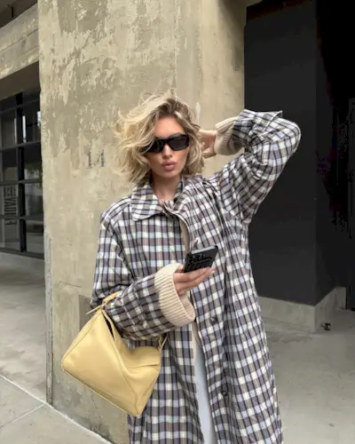 Elsa Hosk in wraparound sunglasses