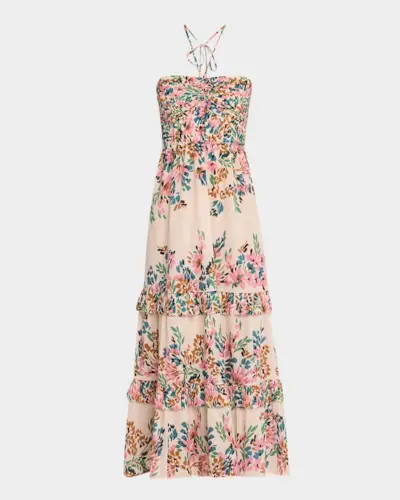 June Tiered Halter Maxi Dress