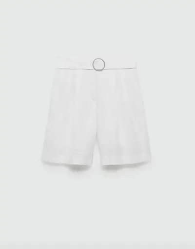 MANGO, Belt Linen-Blend Bermuda Shorts - Women | Mango Usa