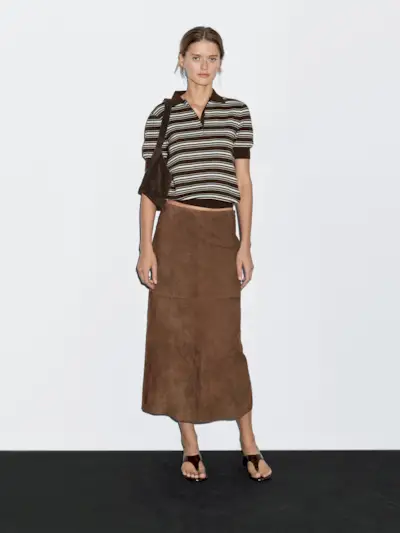 100% Cotton Polo Shirt With Striped Details