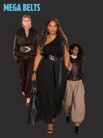 Collage of New York Fashion Week spring/summer 2026 models.