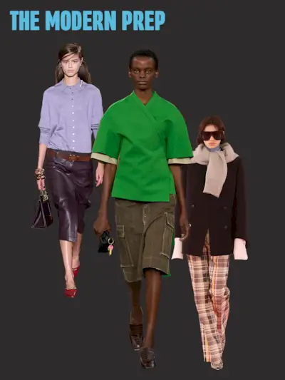 Collage of New York Fashion Week spring/summer 2026 models.