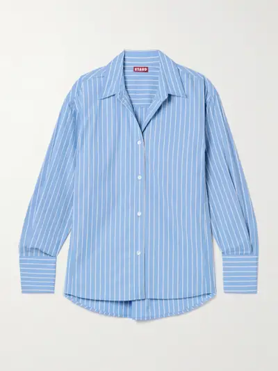 Kelly Striped Cotton-Blend Poplin Shirt