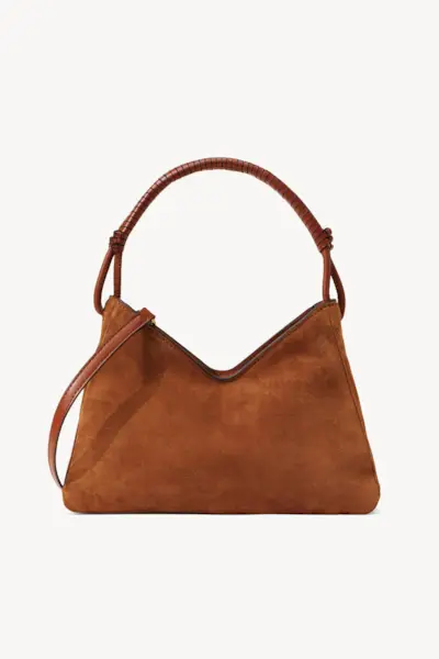 Valerie Shoulder Bag | Tan Suede