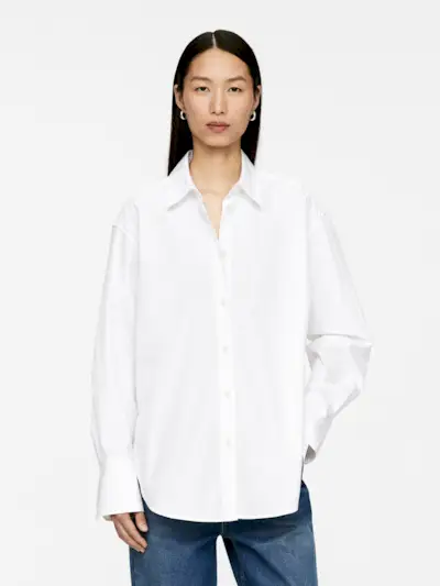 Relaxed-Fit Poplin Shirt – White – Women – Arket Gb