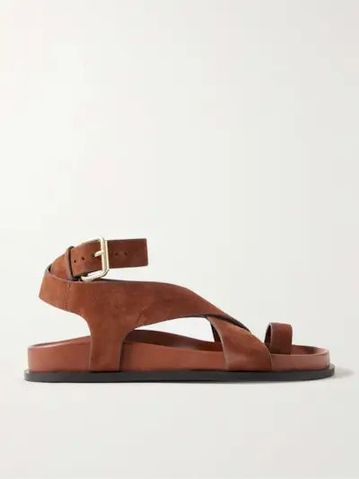 Jalen Suede and Leather Sandals