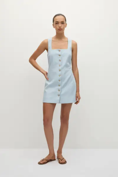 Jaques Mini Dress Sky Blue