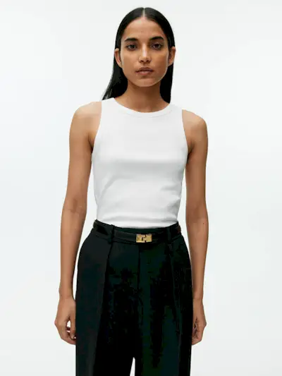 Rib Tank Top - White - Arket Gb