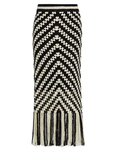 Zimmermann, Halliday Crochet Tassel Maxi Skirt