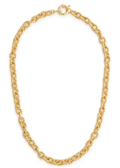 X Polly Sayer Vintage Rope 18kt Gold-Plated Necklace