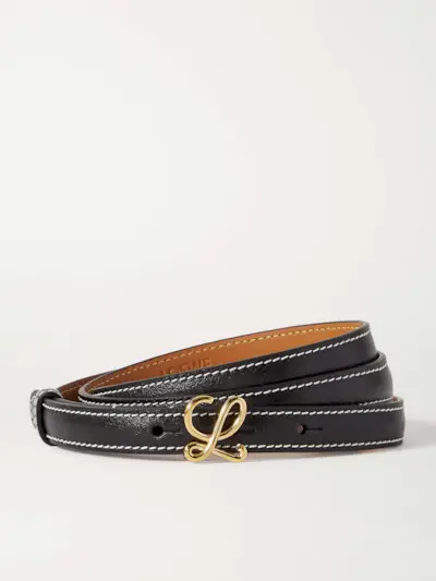 L Buckle Leather Belt