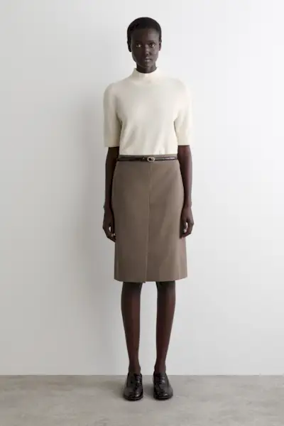 Merino Wool-Blend Pencil Skirt